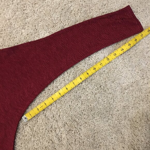 NWT Topshop Burgundy Doleman Sleeve Open Back Twist Crepe Top - Picture 14 of 15